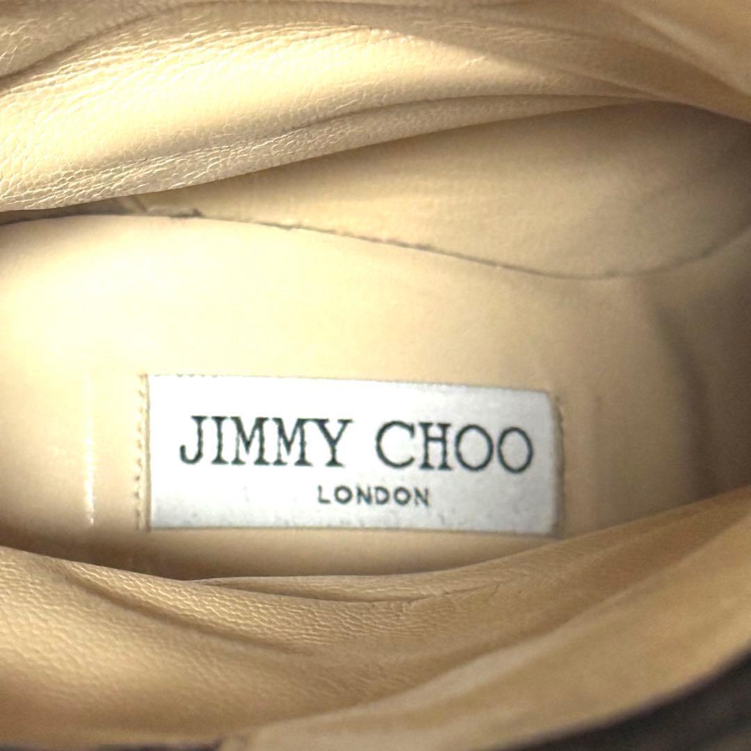 ジミーチュウ エンジニアブーツ サイズ38 1/2 サイドベルト ゴールド金具