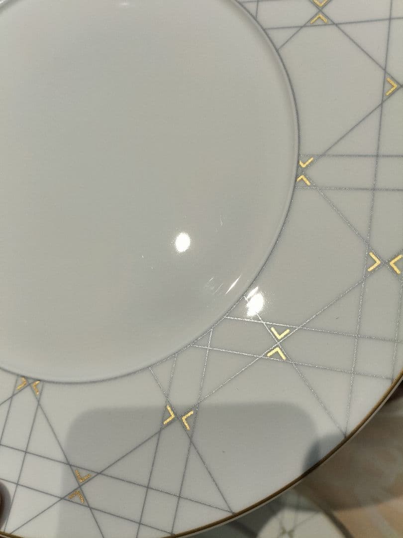 クリスチャンディオール　ディナープレート　2枚　金彩　DIOR食器　カナージュ