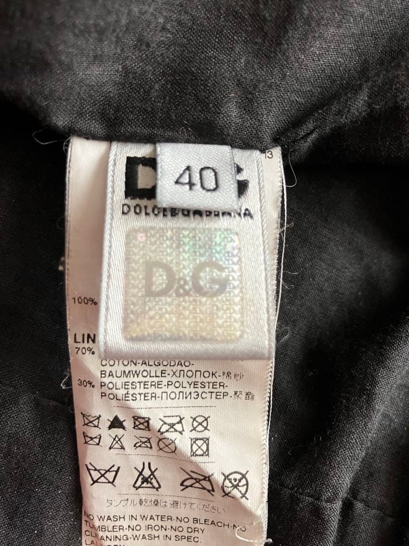 【希少美品】直営店購入品D&G ブラックレザーライダース 40サイズ