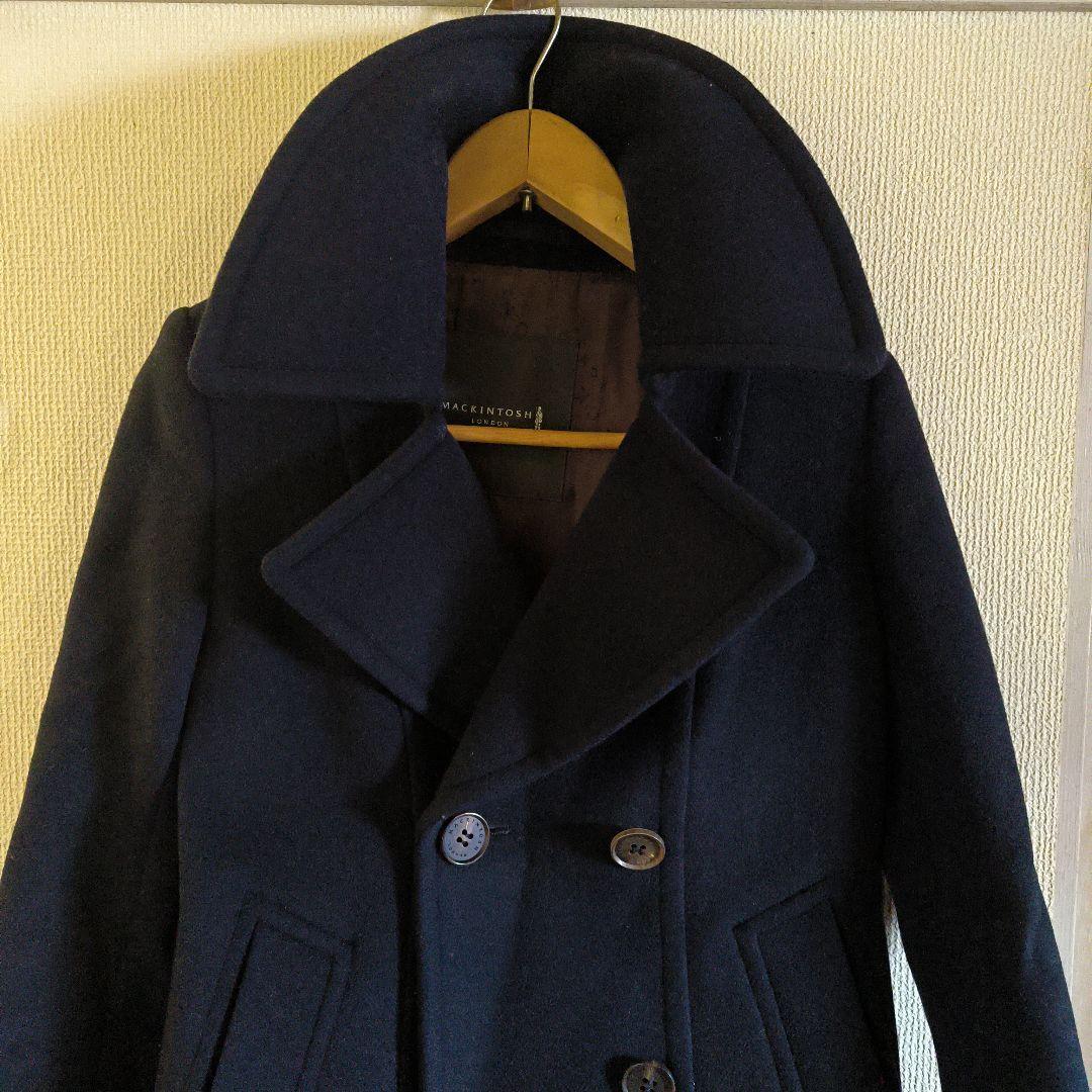 最終値下げ　極美品　マッキントッシュ　ネイビー ダブルブレスト ウールコート