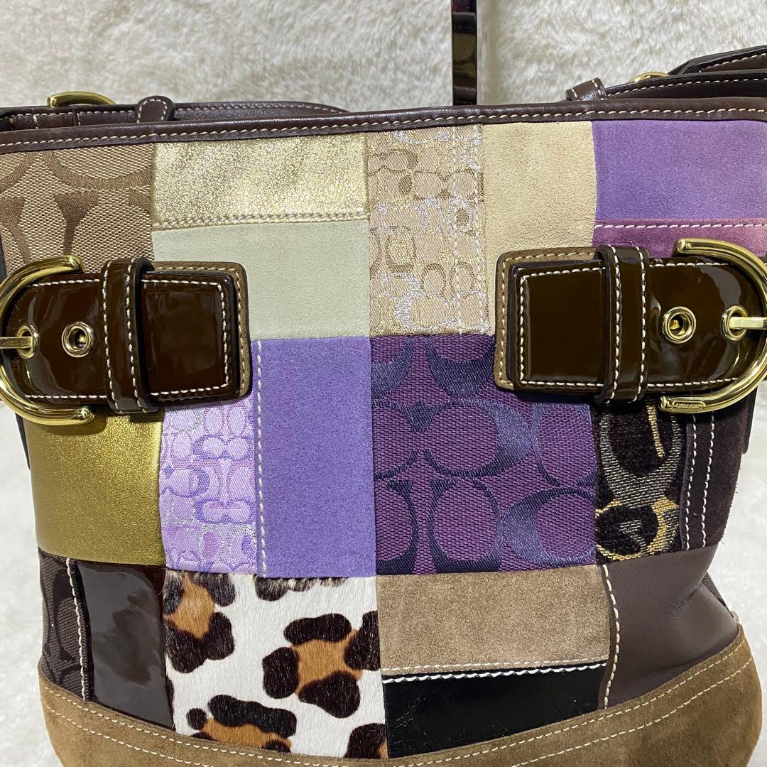 希少　COACH パッチワーク マルチ　ショルダーバッグ　ワンショルダー　y2k