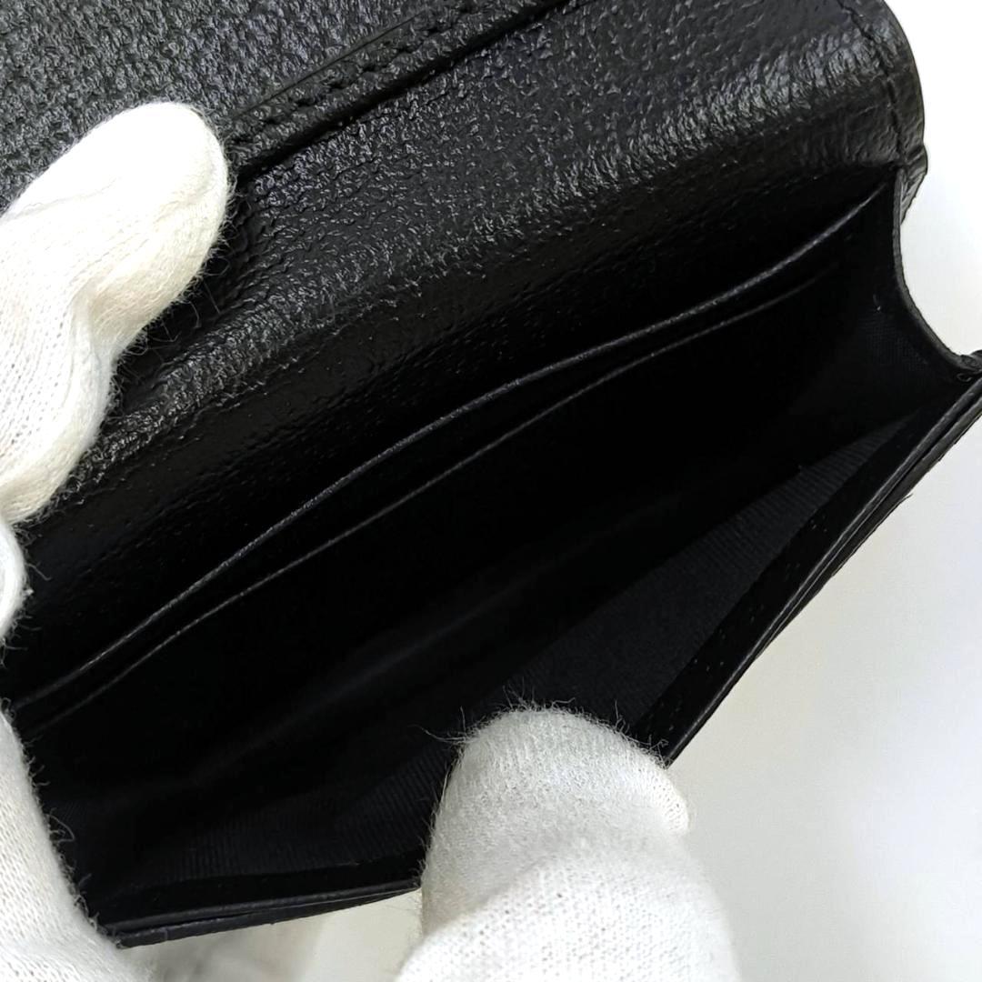 未使用級✨️袋付　グッチ カードケース パスケース 名刺入 GG マーモント 黒