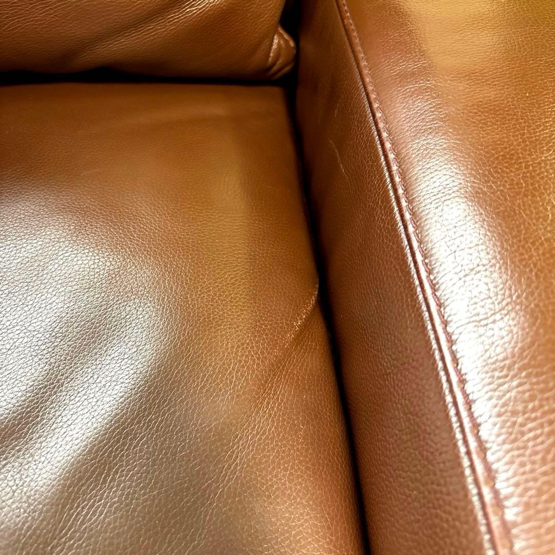 無印良品　革張りフェザーソファ