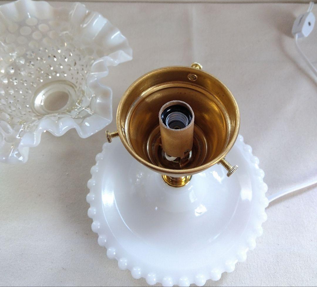 フェントン フレンチ オパールセント ラッフルシェードランプ