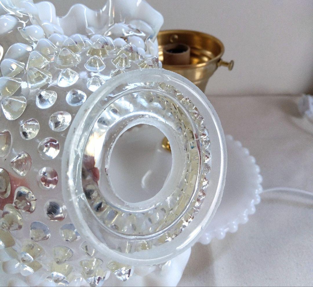 フェントン フレンチ オパールセント ラッフルシェードランプ