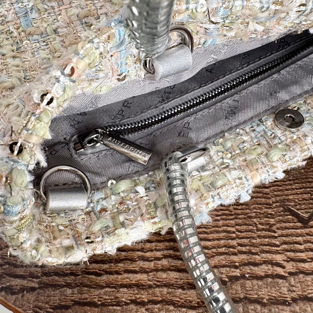 アンテプリマミスト ワイヤーツイード スモール ベージュ ハンドバッグ