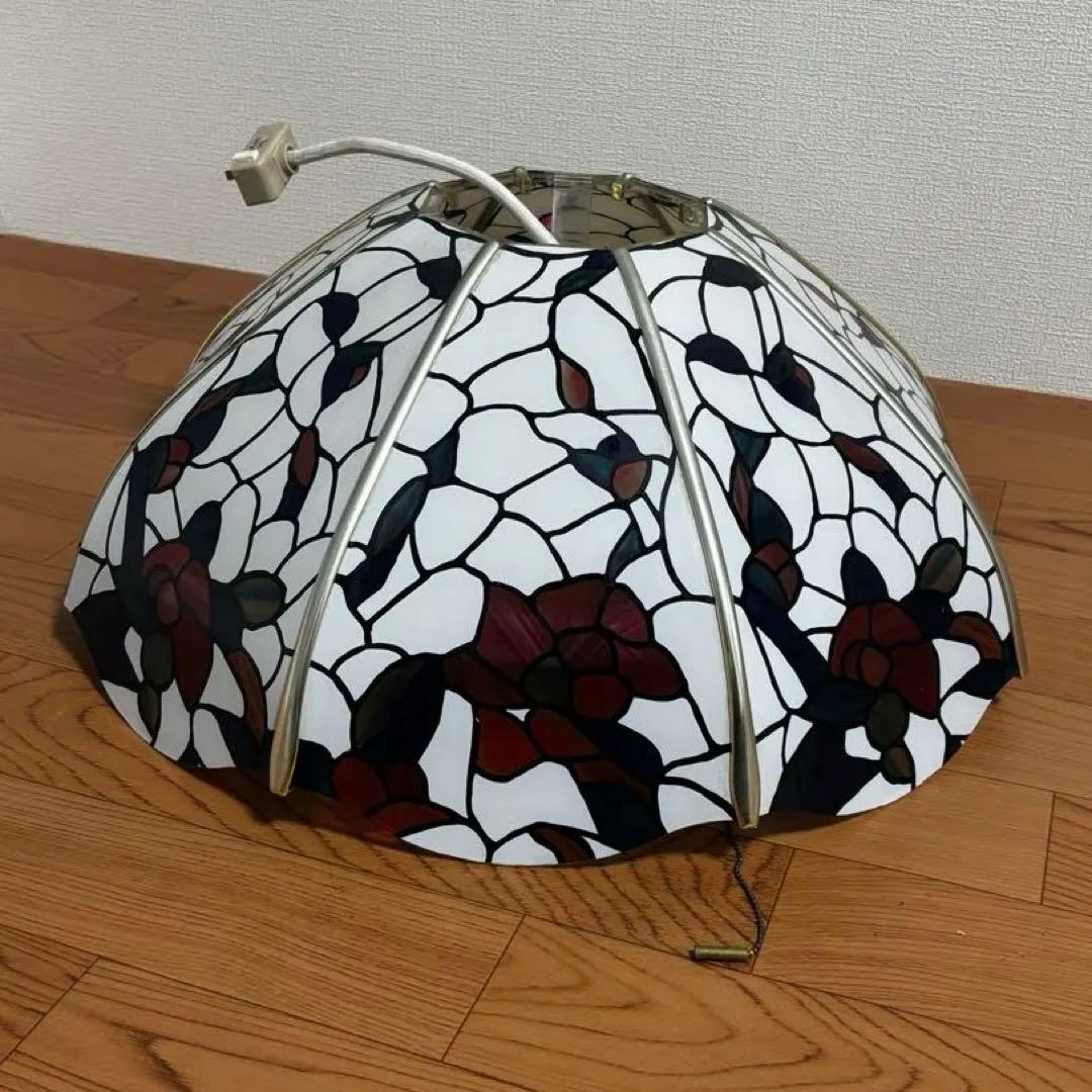 天井照明　ステンドグラス風 花柄ペンダントライト　レトロ