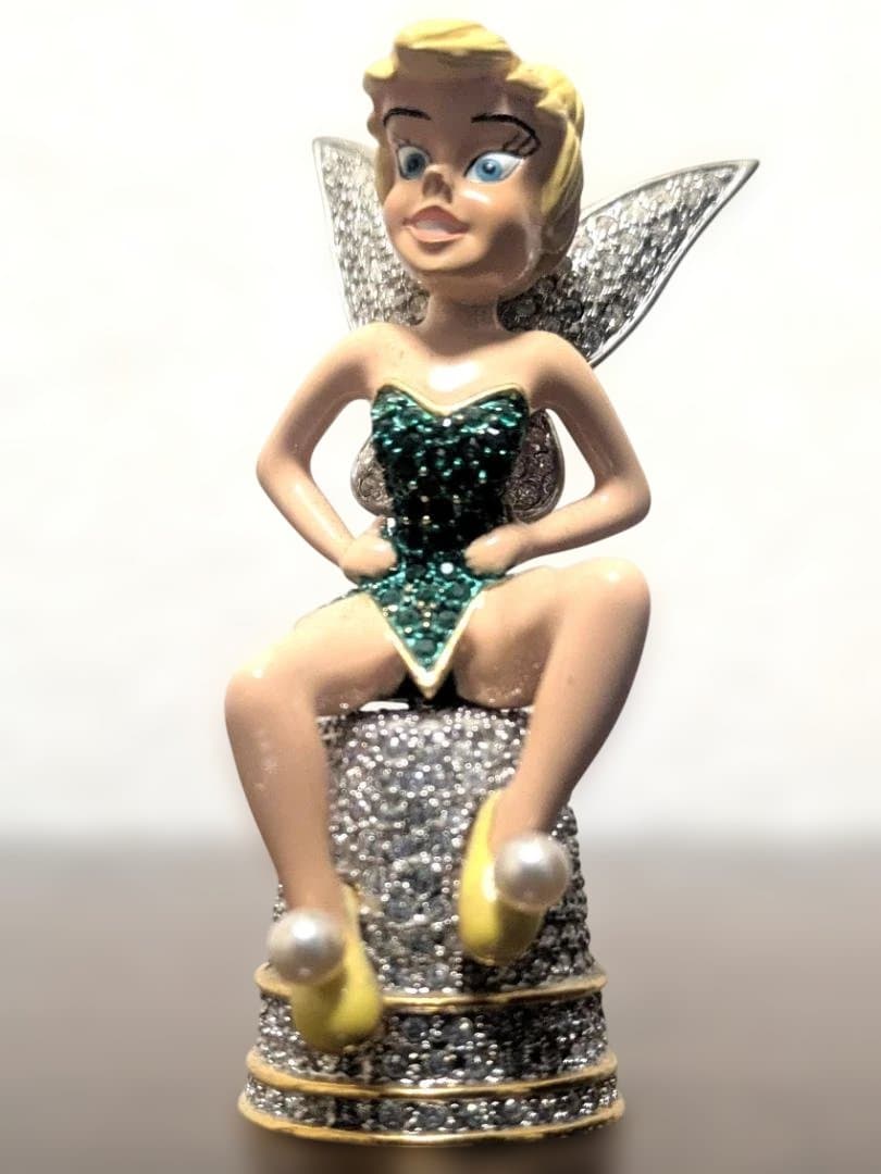 送込レア！アリバスブラザーズ限定品ティンカーベル人形スワロフスキー指ぬき