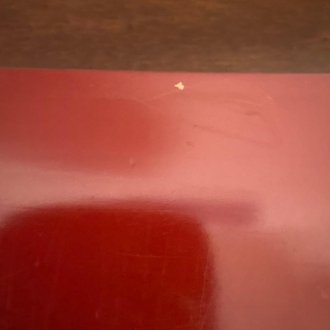 昭和レトロ 漆器 三段重 重箱 角重 民芸文様 蓋なしあり　宝箱　シール入れ