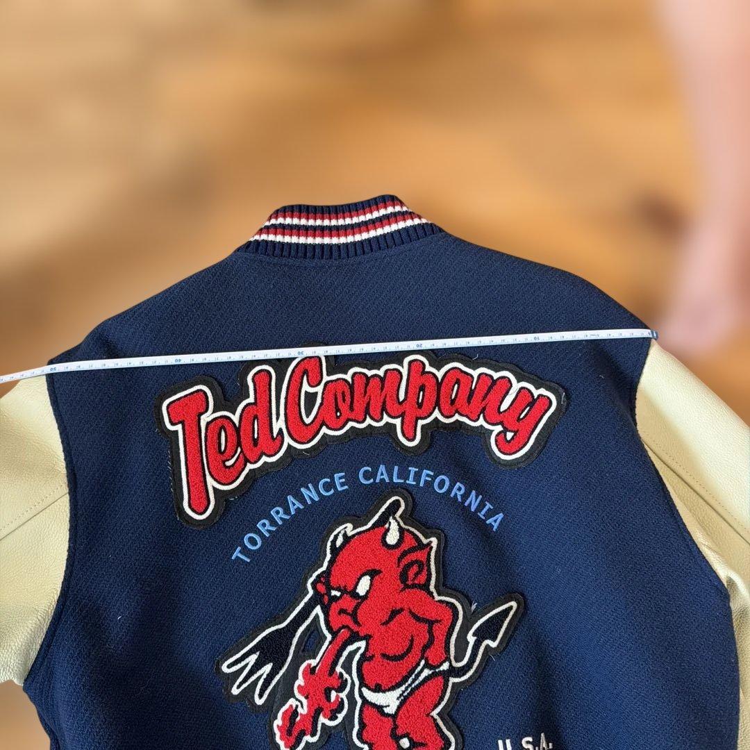 【激レア！300着限定】TEDMAN スタジャン 袖レザー 紺 42( L )