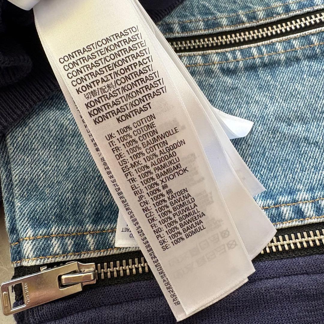 ディーゼル DIESEL ニットデニム切り替えジップディテール S