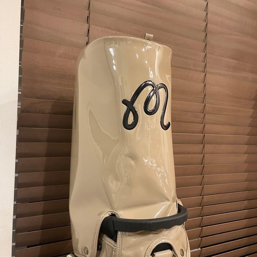 MALBON マルボンゴルフ キャディバッグ ゴルフバッグ エナメル ベージュ