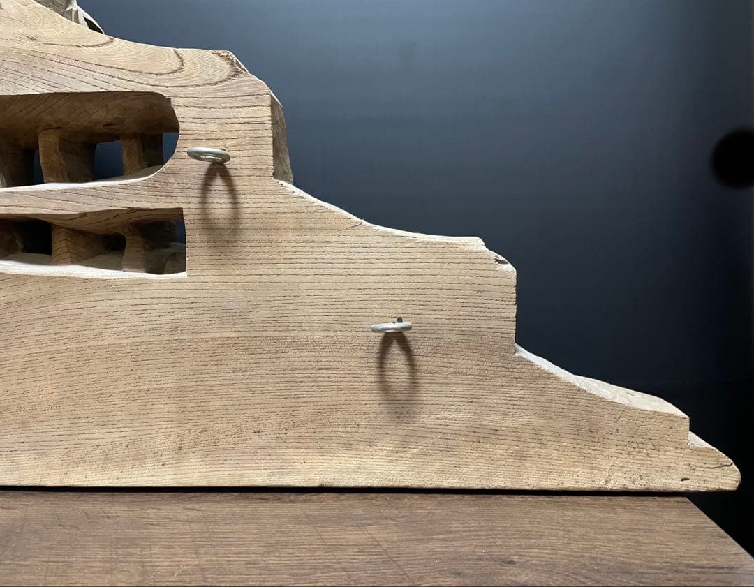 大型　蟇股　 彫刻 木彫　 彫刻工芸品　骨董品　幅131cm