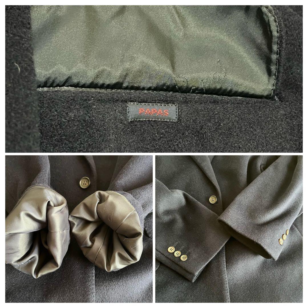 ✨美品✨PAPAS パパス アンゴラ60% ウール スーツ ネイビー 希少 秋冬