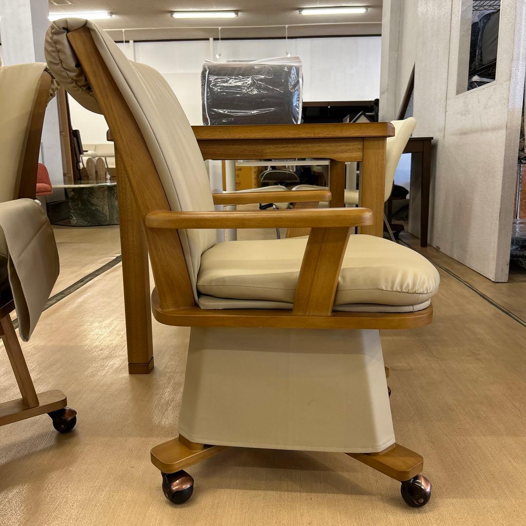 展示品★ハイタイプコタツセット 4点セット ダイニングこたつ 和モダン 布団付