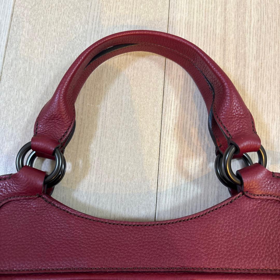 新品未使用　美品Cartier【カルティエ】マルチェロ　ハンドバッグ　赤ボルドー