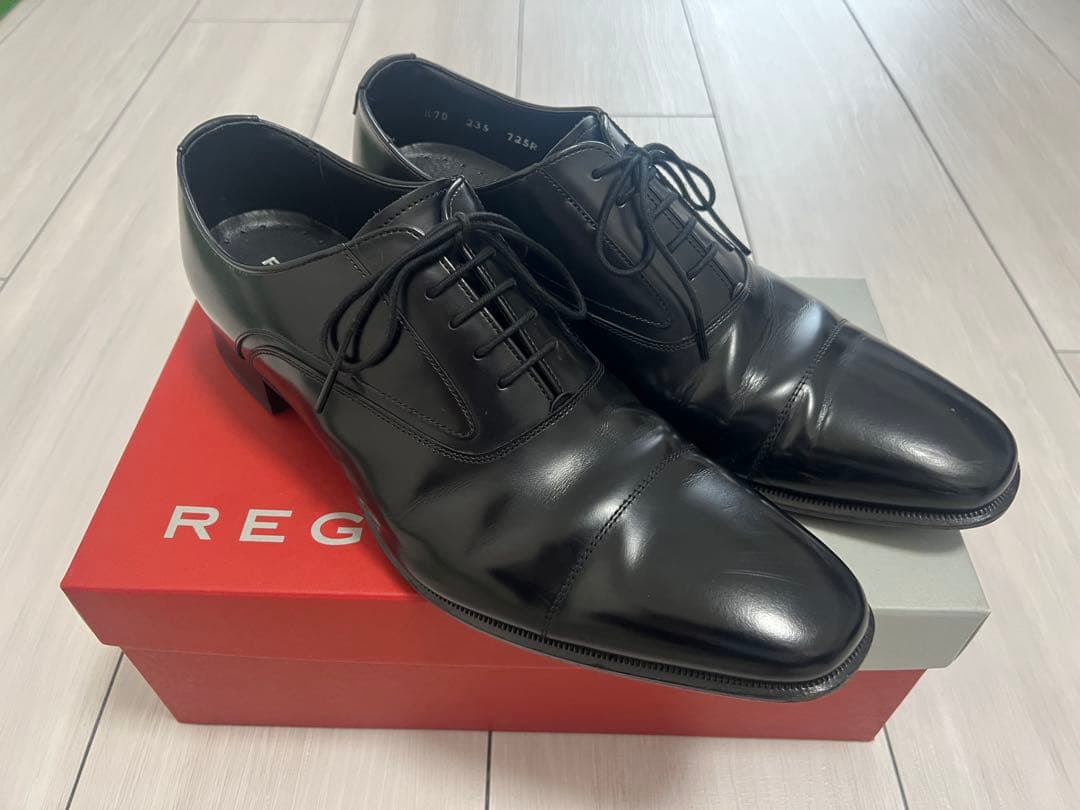 REGAL 725R AL ブラック 紳士靴 ストレートチップ 25.5cm 黒