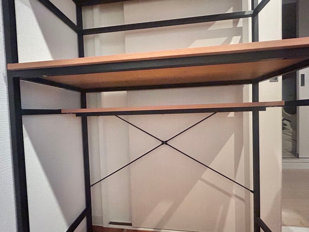 【ニトリ・送料込】ヴィンテージテイストのごみ箱上ラック ワイド(NA)