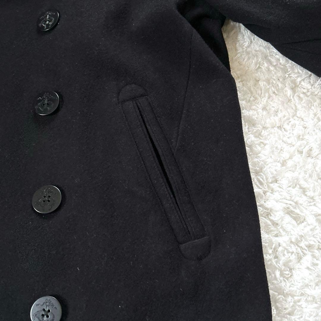 改宗シャーリーン様 ブルックスブラザーズ Pコート GFボタン ウール 黒 L