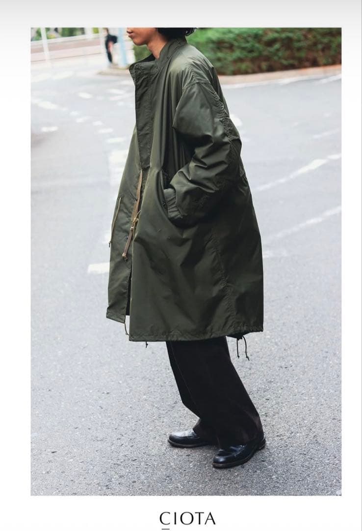 CIOTA 21AWシオタ スビンコットン M65 フィッシュテール パーカー
