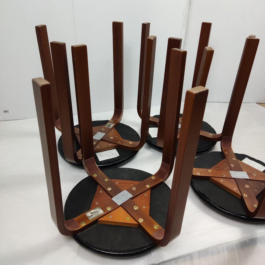 【数日セール】スツール　丸椅子　4脚セット　ブラック