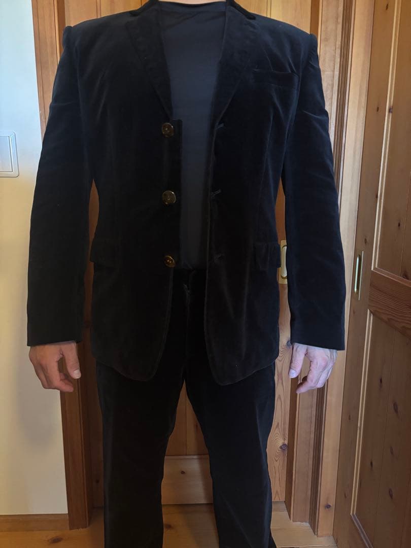 ジャンポールゴルチェ黒 ベルベット セットアップ