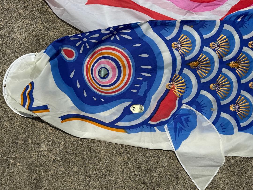 中古 鯉のぼり ⑥ 5m 金太郎 こいのぼり 3色 こどもの日 節句 (訳あり)