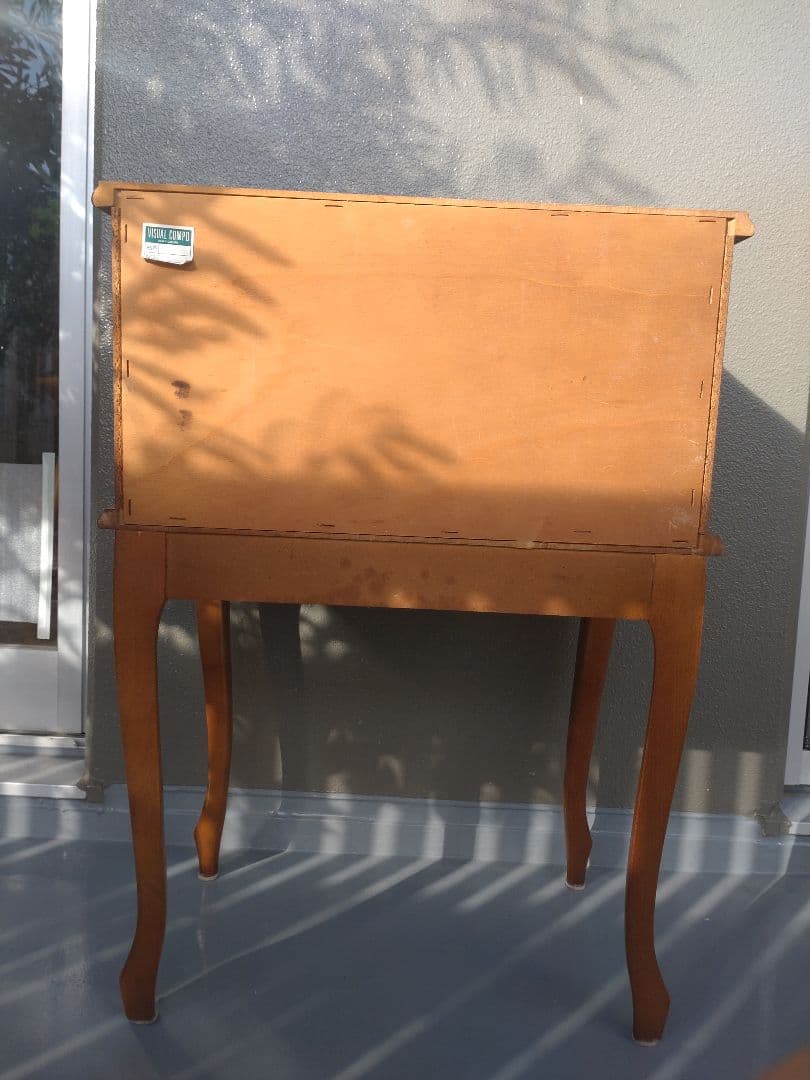 木製アンティーク調 猫脚 3段引き出し コンソールテーブル