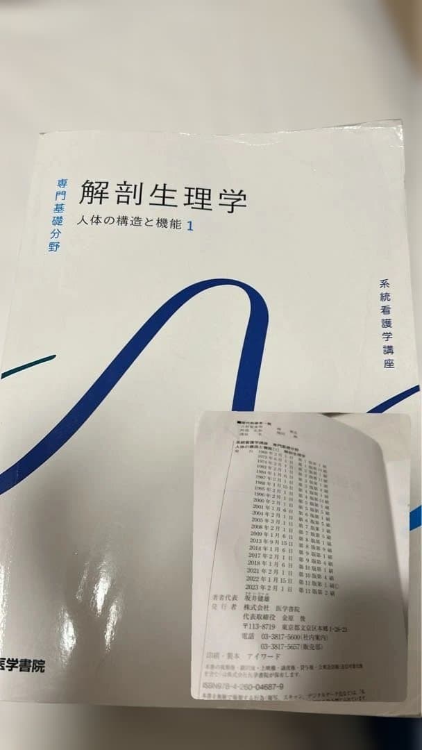 医学書院　都立看護専門学校　教科書　1年