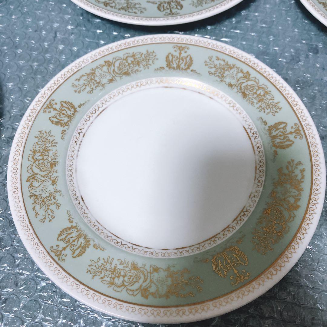 【希少】ウェッジウッド コロンビア セージグリーン プレート 11枚