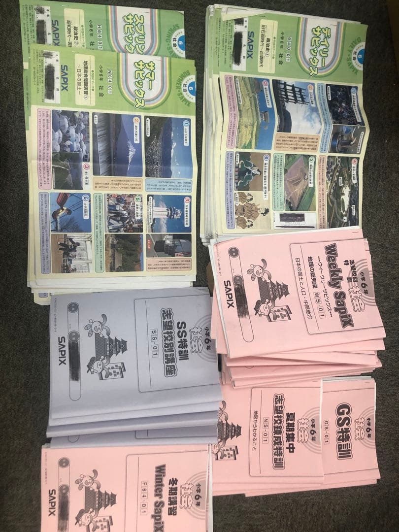 サピックス6年社会 デイリー春/夏/土特/日特/GS/夏集中　2025年受験