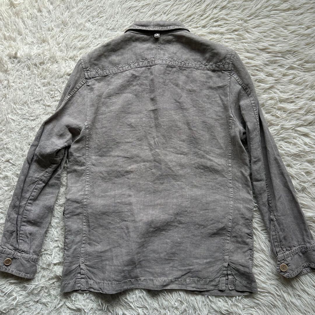 新品タグ付き✨アレグリ　シャツジャケット　イタリア製　リネン100%