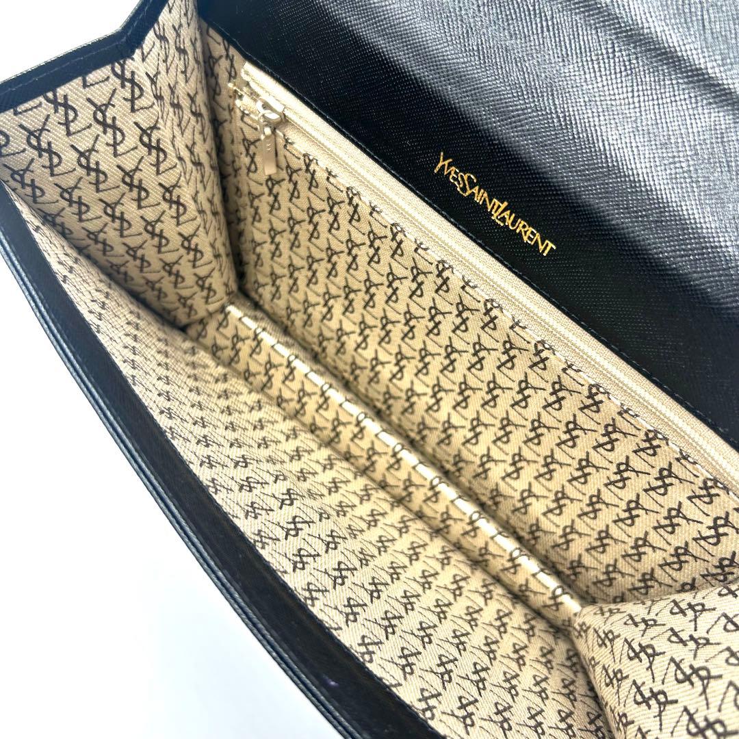 美品 サンローラン カサンドラ クラッチバッグ セカンドバッグ ブラック