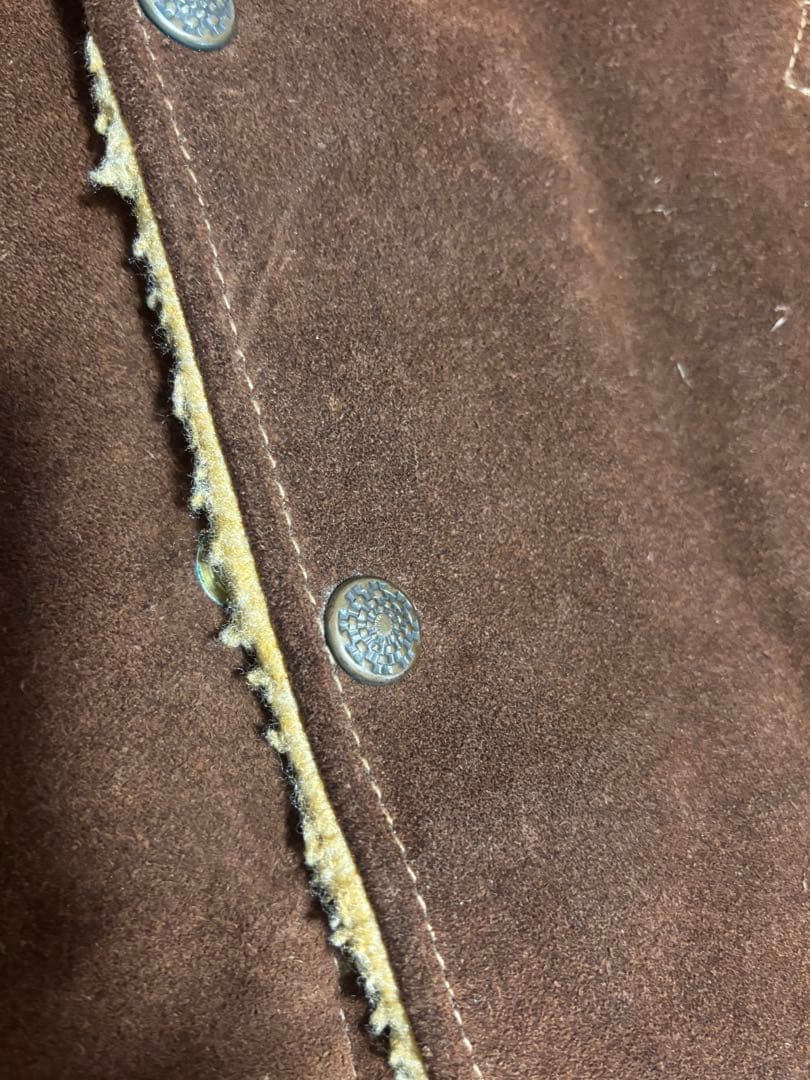 70s〜80s USA製 スエード×ボア レザーベスト L Bill Bros