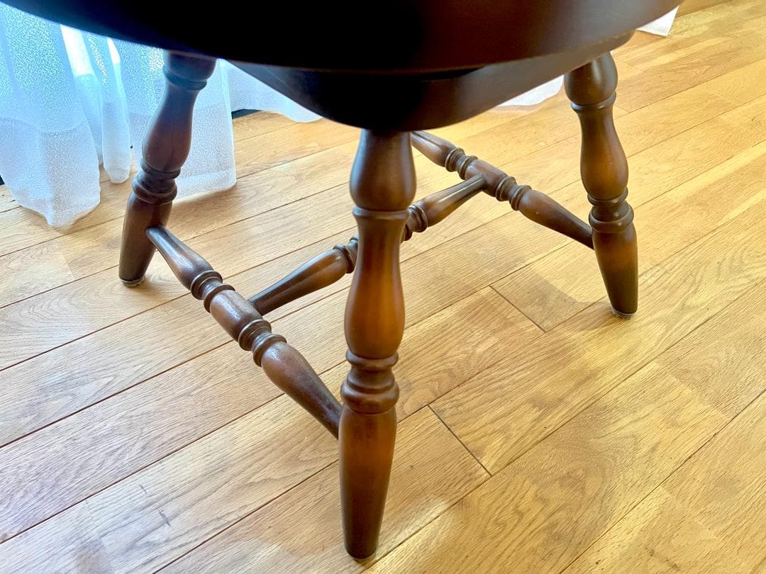 高級 オーク材 回転式アームチェア①