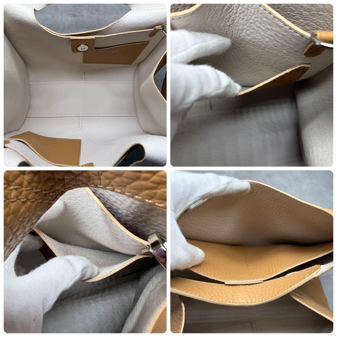 バッグ GIANNI CHIARINI Leather 2WAY Tote Camel