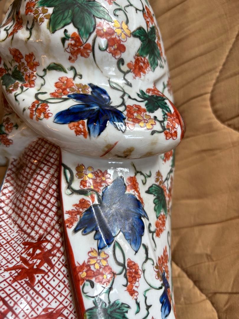 おおきめサイズのお多福　置物