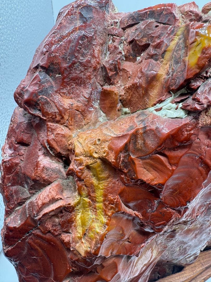 大型 赤玉石系 原石 約50cm 台座付