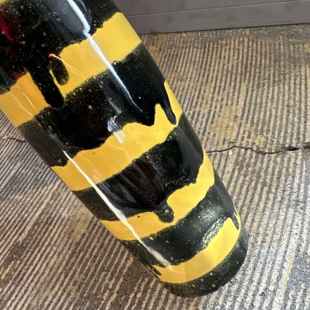 ❹70s ミッドセンチュリー フラワーベース 花瓶 ビンテージ FAT LAVA