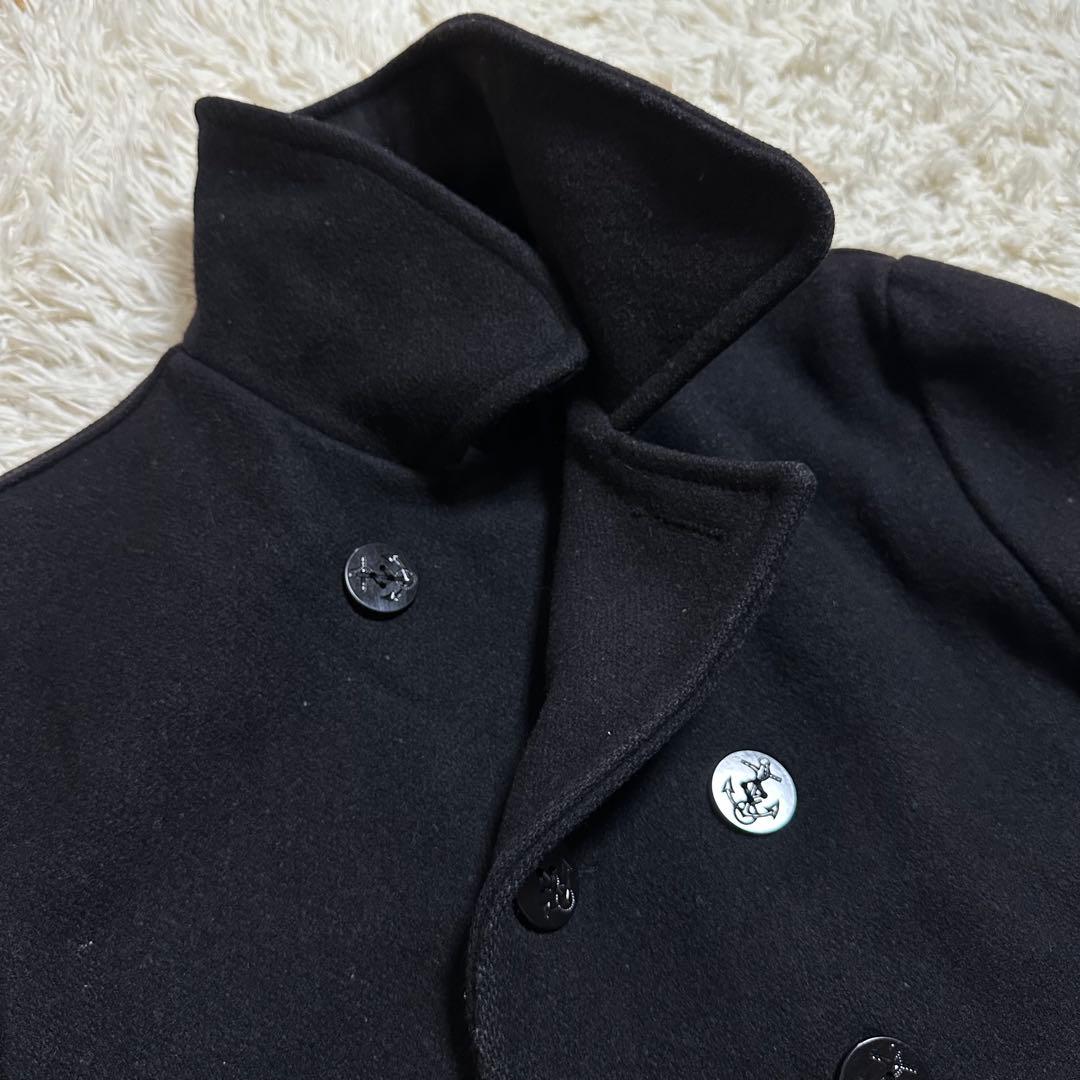 美品 大きいサイズ 42 SCHOTT Pコート XL 740N USA製 黒