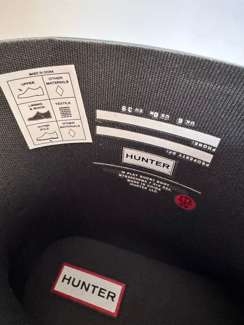 【大特価】HUNTER ハンター オリジナル ショート ブーツ 箱付き/UK6