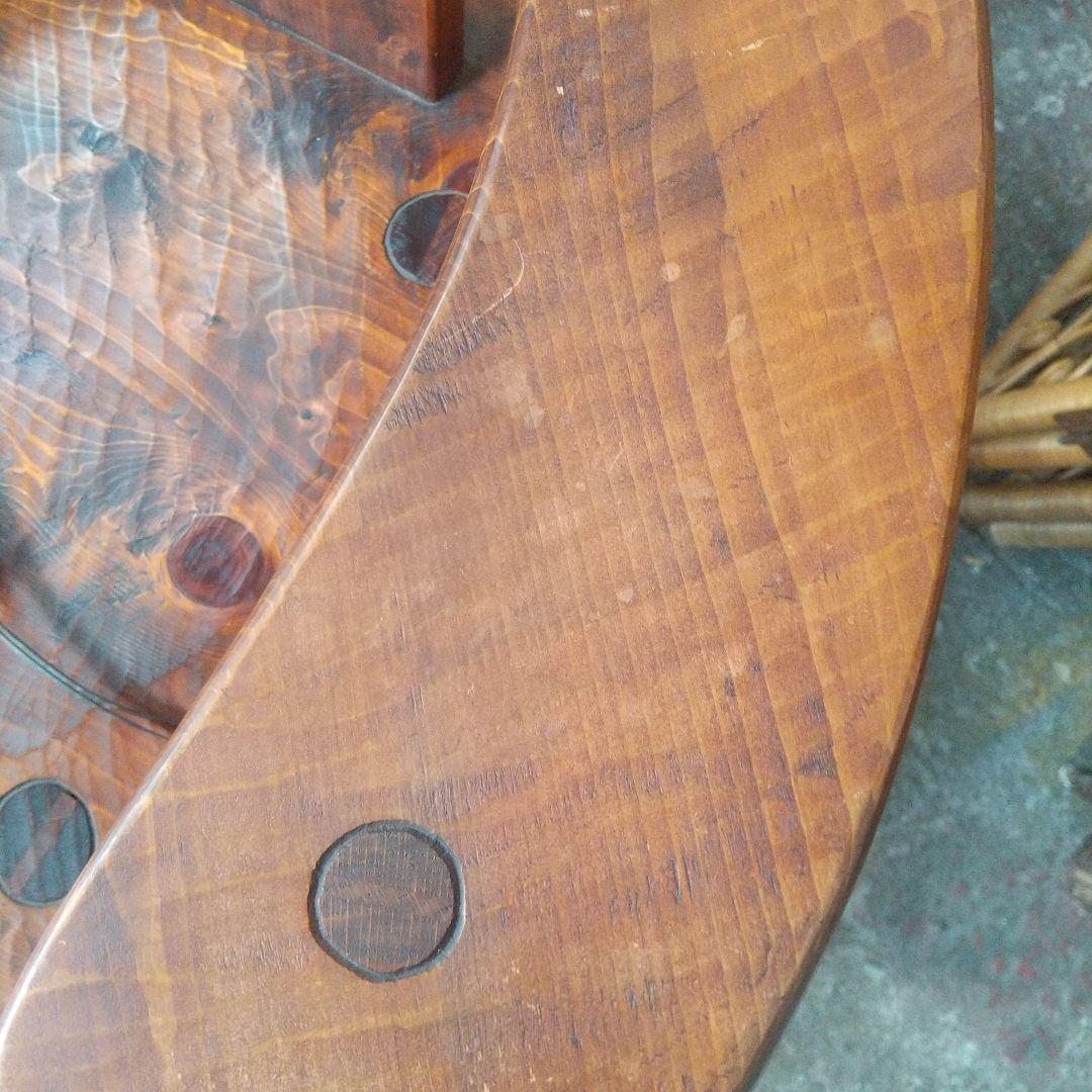 【q087/k】 おやじの椅子 木製 無垢 矢澤金太郎 椅子