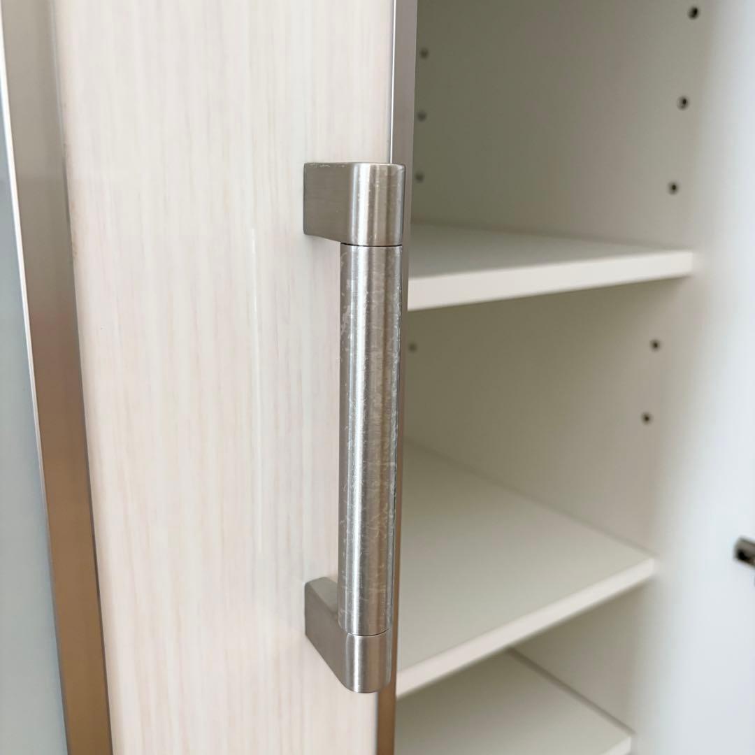 ニトリ キッチンカウンター Nポスティア 食器棚 ハイタイプ 白 120