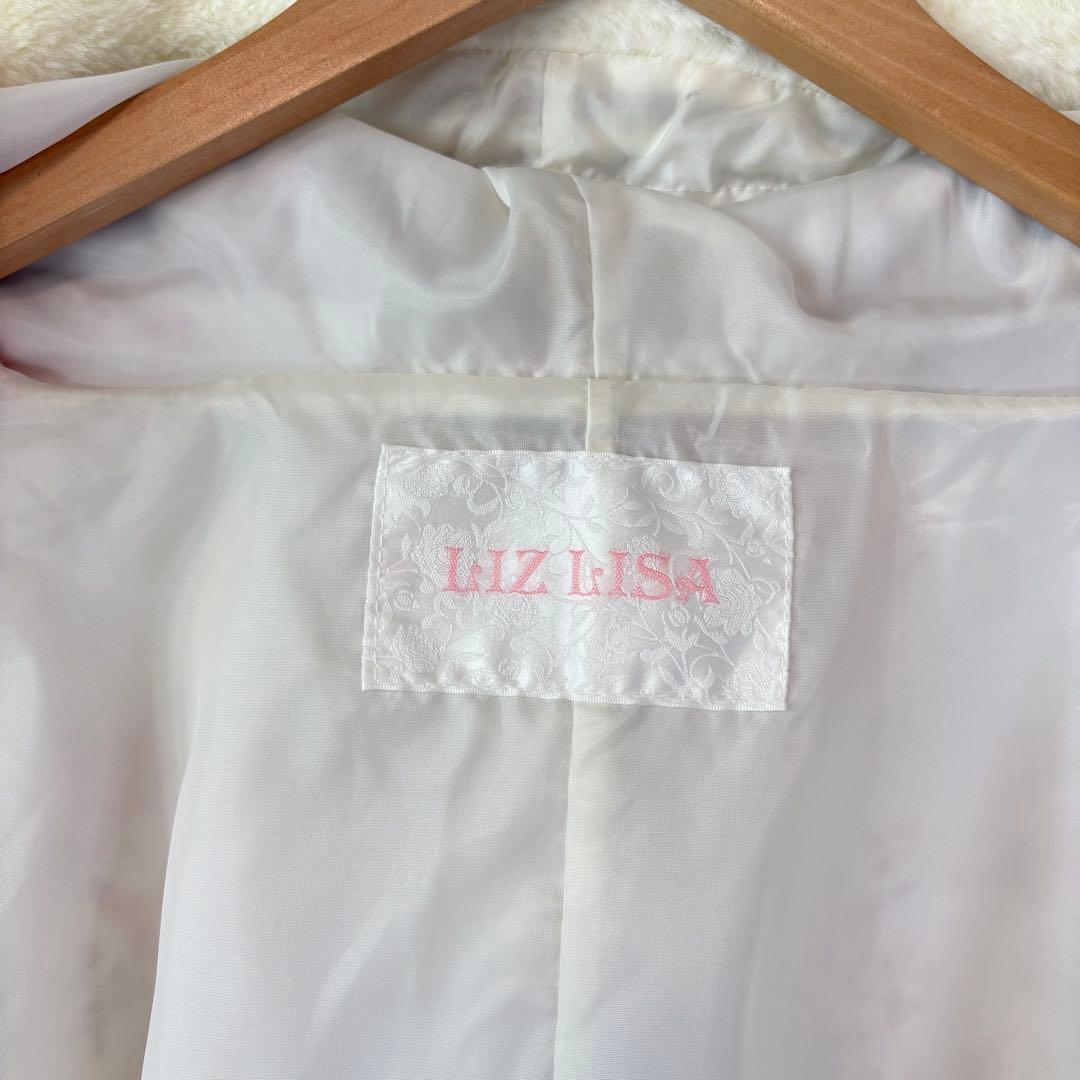 レア LIZLISA ポンポン ファー 花柄 ケープ ポンチョ 平成 y2k