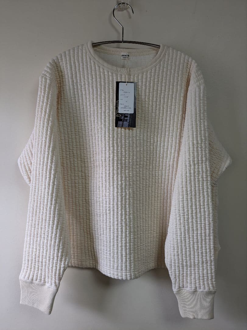 chimalaブリスター キルト クルーネック プルオーバー 　新品タグ付き