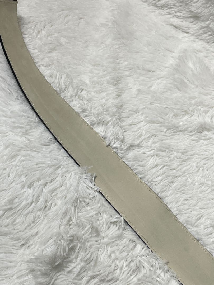 BVLGARI 本革 太ベルト ブラック シルバー金具 ロゴバックル