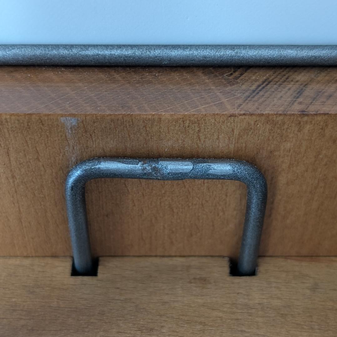 ビンテージ 無垢材 木製 小さめ アイロン台 折りたたみ テーブル 高さ調節