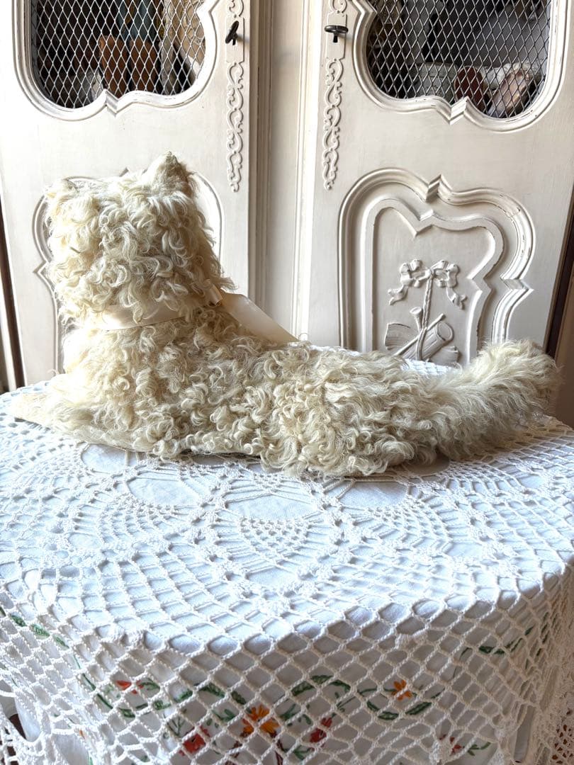 ♡パジャマドッグ　LOULOU フランスアンティーク　コンパニオンドッグ　布花付