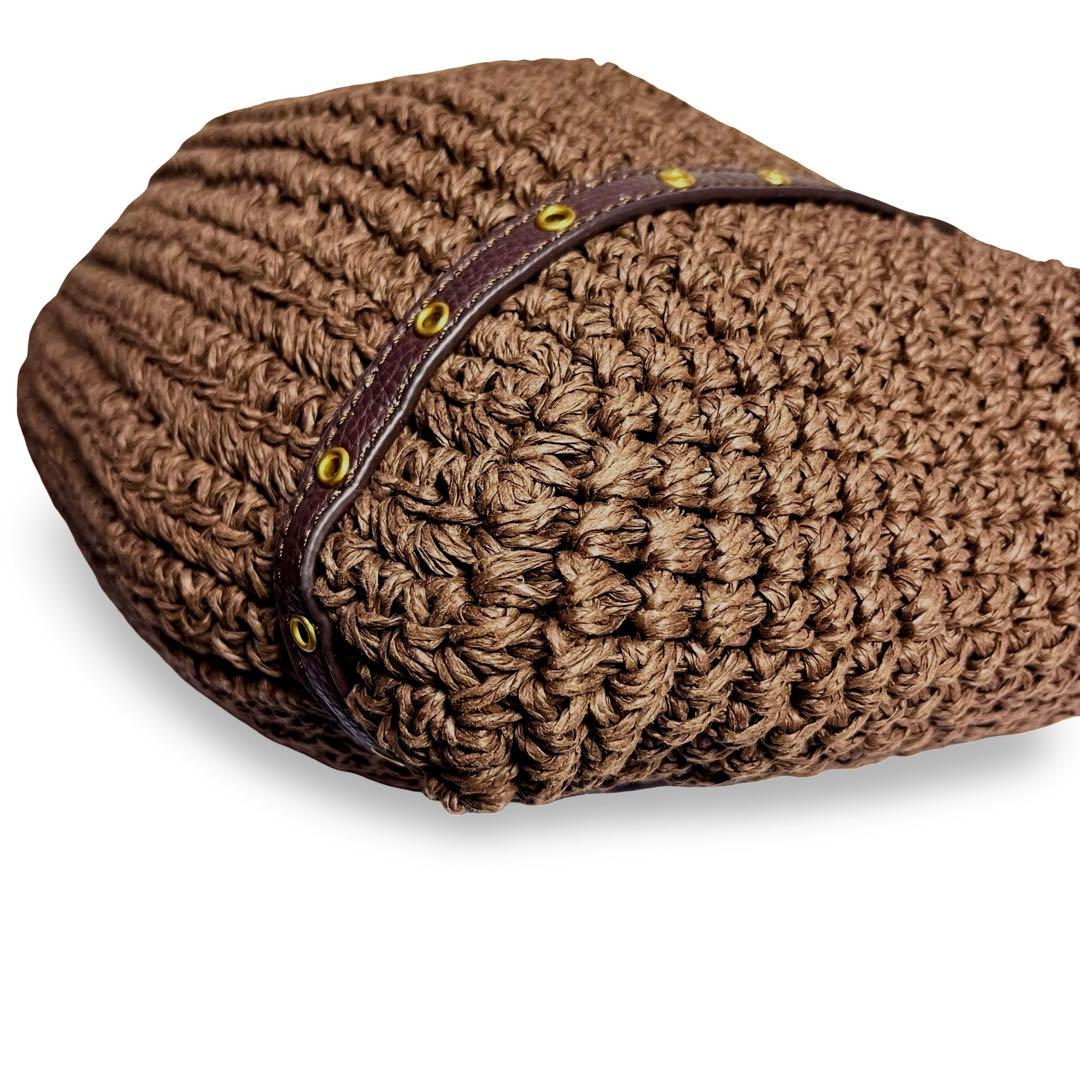 美品✨ローレンラルフローレン かごバッグ ロゴチャーム ゴールド金具