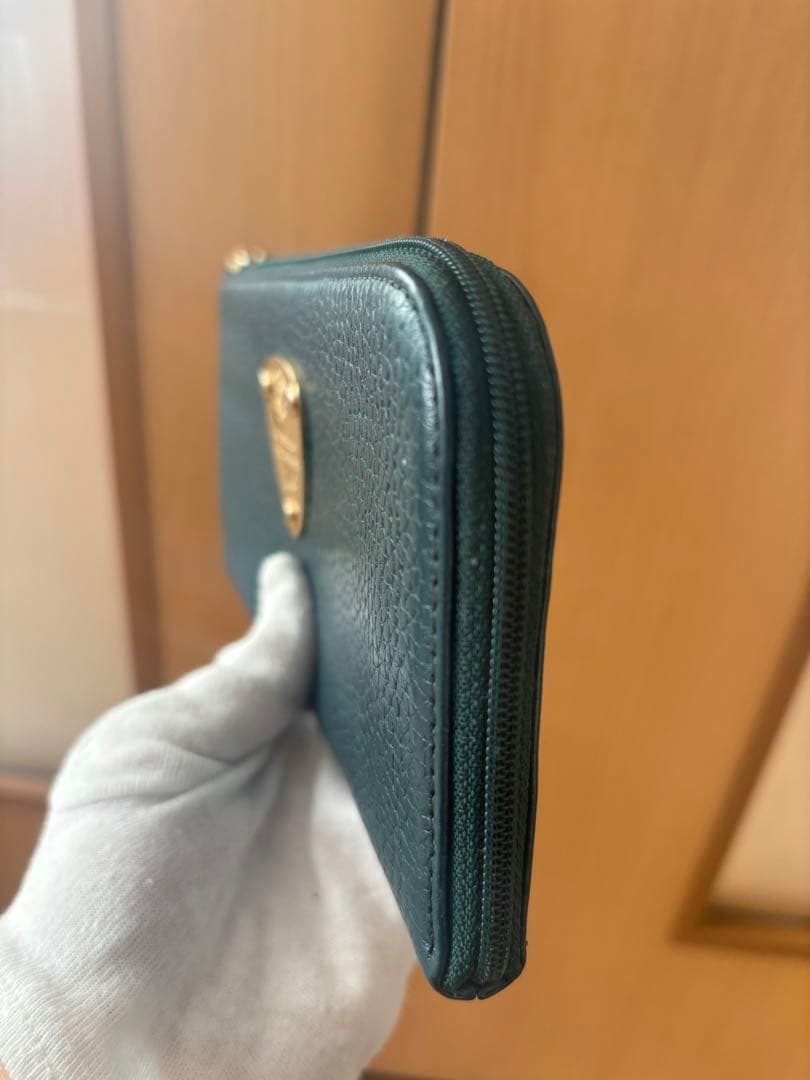 【希少】アタオ limo リモ ケリー限定色ボタニカルグリーン L字長財布 箱付